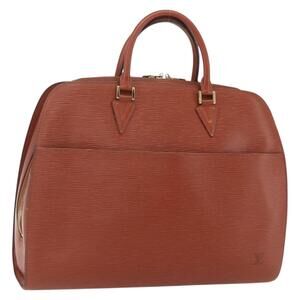 LOUIS VUITTON Epi Sorbonne Hand Bag Brown M54513 LV Auth ka1356